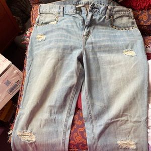 Studded & distressed jeans